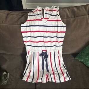 Vineyard Vines Red and Navy Striped Top